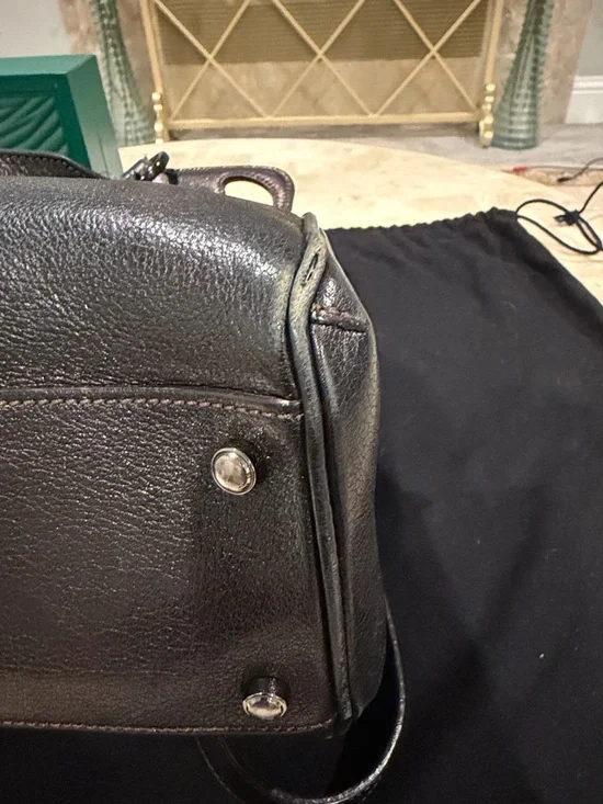 Cartier Marcello Dark Brown Leather Shoulder Bag with shoulder strap - Picture 8 of 15